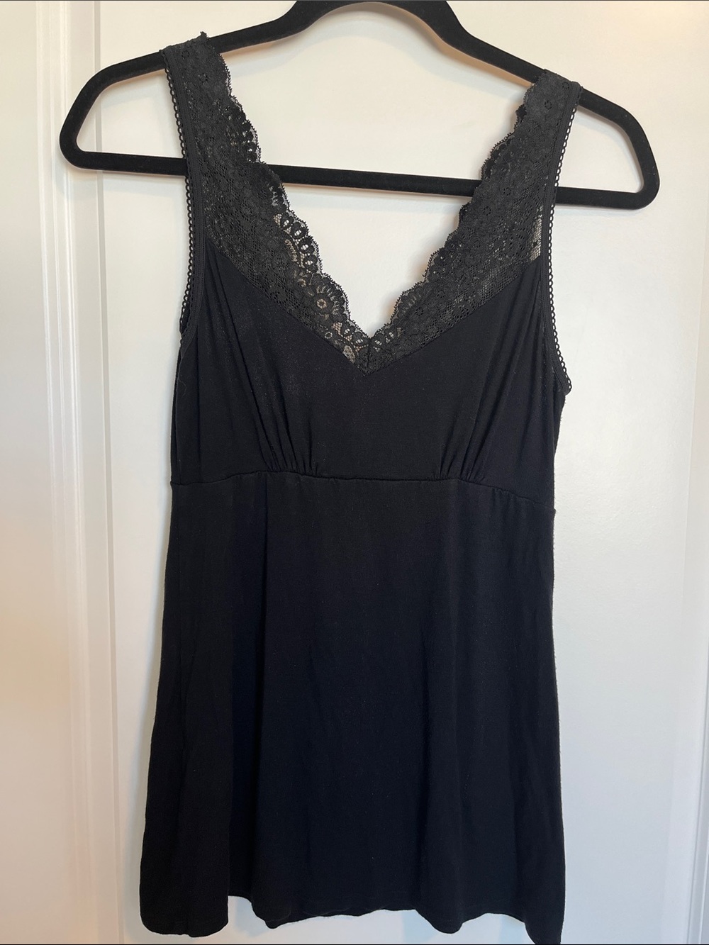 Express Black Lace V-Neck Tank